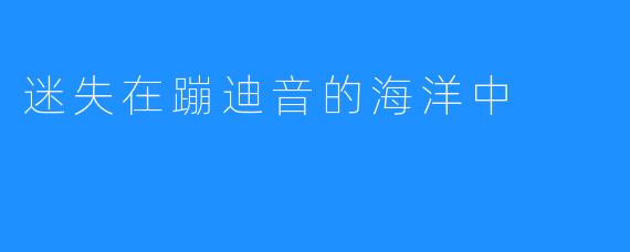 迷失在蹦迪音的海洋中